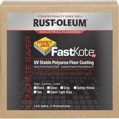 Rust-Oleum - 1 Gal Gray Gloss Finish Floor Coating - 400 Sq Ft per Gal, Interior/Exterior, <50 gL VOC Compliance - Exact Tooling
