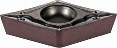 Iscar - DCMT3-0 PF Grade IC806 Carbide Turning Insert - TiAlN Finish, 55° Diamond, 3/8" Inscr Circle, 5/32" Thick, 0.008" Corner Radius - Exact Tooling