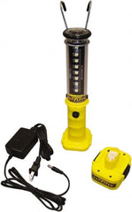 Made in USA - 100 VAC & 240 VAC, (8) 1/2, (1) 1 Watt, Cordless, LED Portable Handheld Work Light - 1 Head, Polycarbonate - Exact Tooling