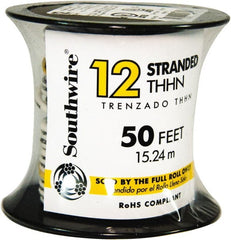 Southwire - THHN/THWN, 12 AWG, 20 Amp, 50' Long, Stranded Core, 19 Strand Building Wire - White, Thermoplastic Insulation - Exact Tooling