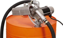 PRO-LUBE - 12 GPM, 3/4" Hose Diam, Kerosene & Diesel Pump - Aluminum Die Cast Pump, 3/4" Inlet, 3/4" Outlet, 12 VDC, 9.84' Hose Length, 1/4 hp - Exact Tooling