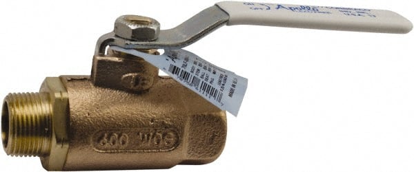Conbraco - 3/4" Pipe, Standard Port, Bronze Standard Ball Valve - Bi-Directional, MNPT x FNPT Ends, Lever Handle, 600 WOG, 150 WSP - Exact Tooling