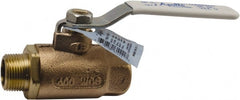 Conbraco - 1" Pipe, Standard Port, Bronze Standard Ball Valve - Bi-Directional, MNPT x FNPT Ends, Lever Handle, 600 WOG, 150 WSP - Exact Tooling