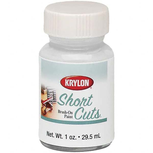 Krylon - 1 oz White Gloss Finish Paint - Brush-On, Direct to Metal, 763 gL VOC Compliance - Exact Tooling