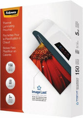 FELLOWES - 150 Piece, 5mm Thick, Legal Size Pouch - 9" Wide x 11-1/2" High - Exact Tooling