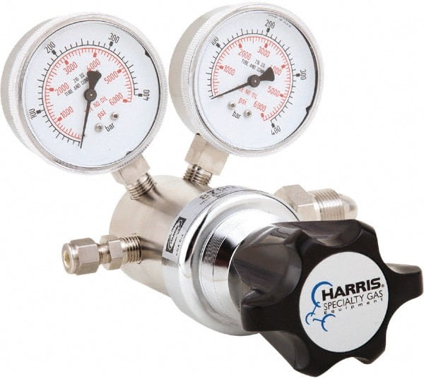 Lincoln Electric - Welding Regulators Gas Type: Argon, Helium, Nitrogen, C-25 CGA Inlet Connection: 1/4 NPT Male - Exact Tooling