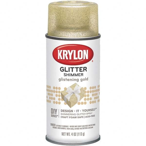 Krylon - Glistening Gold, Glitter, Craft Paint Spray Paint - 4 oz Container - Exact Tooling