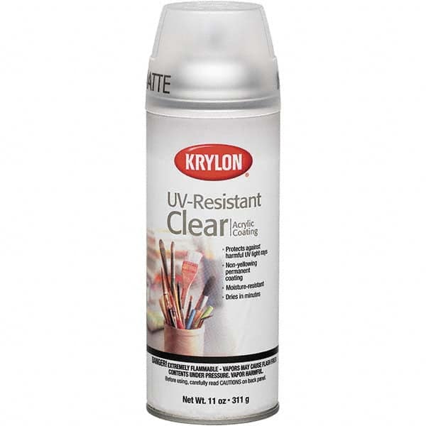 Krylon - Clear, Matte, UV Resistant Spray Paint - 11 oz Container - Exact Tooling