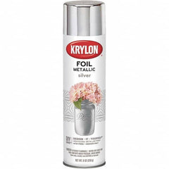 Krylon - Silver Foil, Gloss, Metallic Spray Paint - 8 oz Container - Exact Tooling