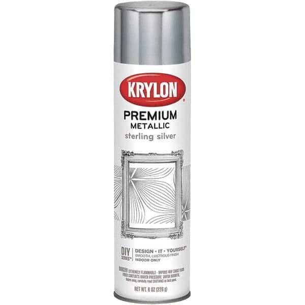 Krylon - Sterling Silver, Gloss, Metallic Spray Paint - 8 oz Container - Exact Tooling