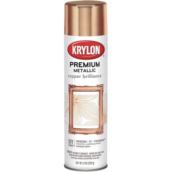 Krylon - Copper Brilliance (Color), Gloss, Metallic Spray Paint - 8 oz Container - Exact Tooling