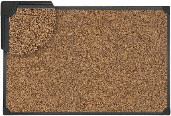 UNIVERSAL - 24" Wide x 18" High Cork Bulletin Bar - Natural (Color) - Exact Tooling