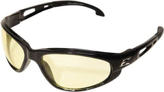 Edge Eyewear - Yellow Lenses, Framed Safety Glasses - Anti-Fog, Scratch Resistant, Black Nylon Frame, Size Universal, Wrap Around - Exact Tooling