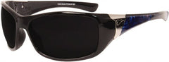 Edge Eyewear - Smoke Lenses, Framed Safety Glasses - Scratch Resistant, Black Polyamide Frame, Size Universal, Wrap Around - Exact Tooling