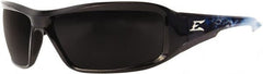 Edge Eyewear - Smoke Lenses, Framed Safety Glasses - Scratch Resistant, Black Nylon Frame, Size Universal, Wrap Around - Exact Tooling