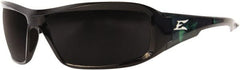 Edge Eyewear - Smoke Lenses, Framed Safety Glasses - Scratch Resistant, Black Nylon Frame, Size Universal, Wrap Around - Exact Tooling