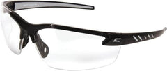 Edge Eyewear - Clear Lenses, Frameless Safety Glasses - Anti-Fog, Scratch Resistant, Black Nylon Frame, Size Universal, Wrap Around - Exact Tooling