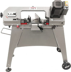 Jet - 5 x 6" Semi-Automatic Combo Horizontal & Vertical Bandsaw - 1 Phase, 90° Vise Angle of Rotation, 1/2 hp, 115 Volts, Geared Head Drive - Exact Tooling