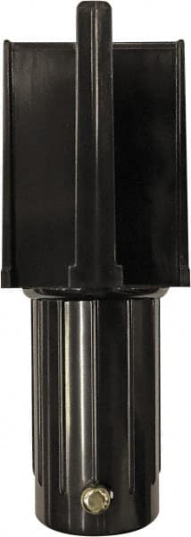 Banner Stakes - 5.54" High x 2" Long x 2" Wide Barrier Receiver Head - Plastic, Matte Finish, Black, Use with Banner Stakes Plus Stanchion - Exact Tooling