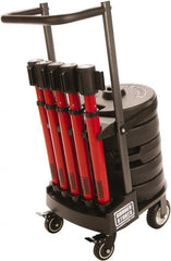 Banner Stakes - 42.32" High x 31" Long x 17" Wide Barrier - Metal, Uncoated, Red/White, Use with Banner Stakes Plus Stanchion, Banner Stakes Plus Banner Head, Banner Stakes Plus Base - Exact Tooling