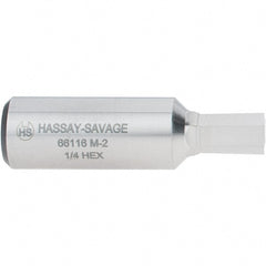 Hassay-Savage - 1/4" Hexagon Rotary Broach - 3/8" Depth of Cut, 1/2" Shank - Exact Tooling