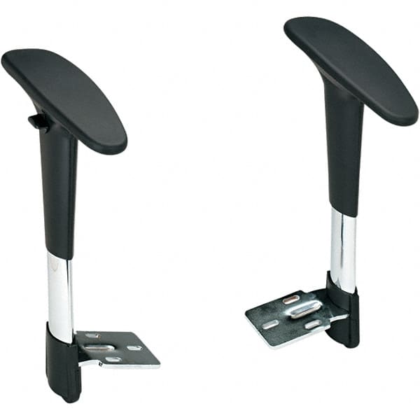 Safco - Black/Chrome Adjustable Arms - For Safco Metro Chairs Collection, Safco Metro Extended Height Chairs - Exact Tooling