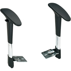 Safco - Black/Chrome Adjustable Arms - For Safco Metro Chairs Collection, Safco Metro Extended Height Chairs - Exact Tooling