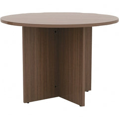 ALERA - 29-1/2" High Stationary Conference Table - 1" Thick, Walnut (Color), Wood Grain Laminate - Exact Tooling