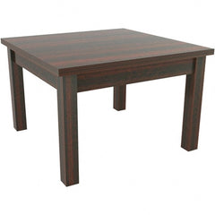 ALERA - 20" Long x 23.63" Wide x 20.38" High Stationary Reception Table - 1" Thick, Mahogany (Color), Wood Grain Laminate - Exact Tooling