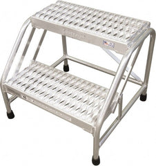 Cotterman - 20" 2 Step Stand - Step Platform, 500 Lb Capacity, 20" Platform Height, 23" Base Width x 22" Base Depth, Grip Strut - Exact Tooling