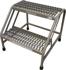 Cotterman - 20" 2 Step Stand - Step Platform, 500 Lb Capacity, 20" Platform Height, 23" Base Width x 22" Base Depth, Grip Strut - Exact Tooling