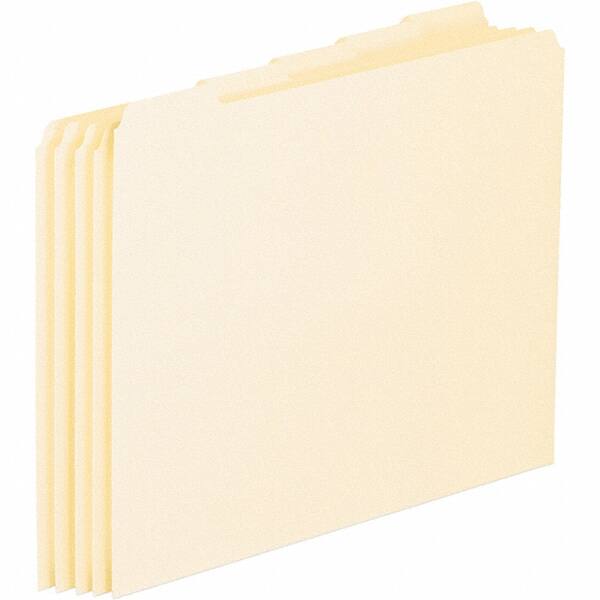 Pendaflex - 8-1/2 x 11" 100 Tabs, Unpunched, Blank Top Tab File Guides - Manila - Exact Tooling