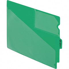 Pendaflex - 8-1/2 x 11" 50 Tabs, Unpunched, End Tab Out Guides with Pockets - Green - Exact Tooling