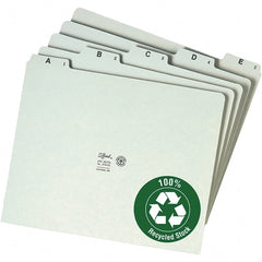 SMEAD - 8-1/2 x 11" 25 Tabs, Unpunched, Preprinted Numeric Divider - Green - Exact Tooling