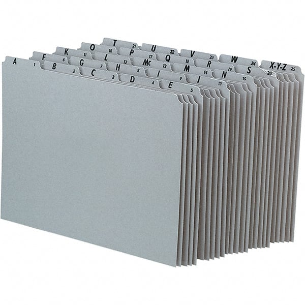 Pendaflex - 8-1/2 x 11" 25 Tabs, Unpunched, Preprinted Numeric Divider - Gray - Exact Tooling