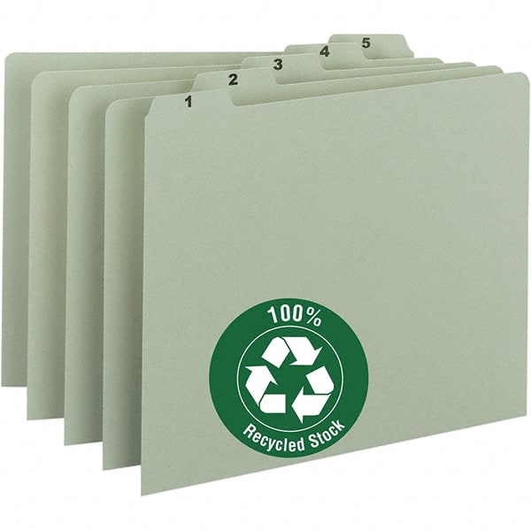 SMEAD - 8-1/2 x 11" 31 Tabs, Unpunched, Preprinted Divider - Green - Exact Tooling