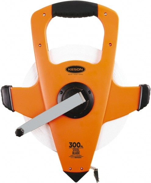 Keson - 300' x 3/8" Tape Measure - 1/8" Graduation - Exact Tooling
