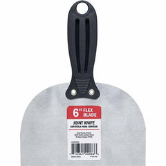 Purdy - 6" Wide Flexible Blade Carbon Steel Scraper - Stiff, Straight Nylon Handle - Exact Tooling