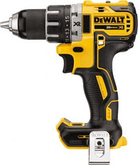 DeWALT - 20 Volt 1/2" Chuck Mid-Handle Cordless Drill - 0-500 & 0-2000 RPM, Keyless Chuck, Reversible, Lithium-Ion Batteries Not Included - Exact Tooling