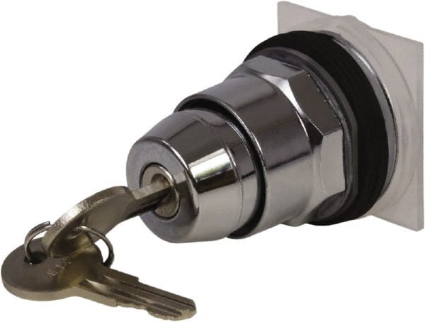 Schneider Electric - 1.18 Inch Mount Hole, 2 Position, Knob and Pushbutton Operated, Selector Switch Only - Black, Maintained (MA), without Contact Blocks, Weatherproof and Dust and Oil Resistant - Exact Tooling