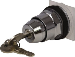 Schneider Electric - 1.18 Inch Mount Hole, 2 Position, Knob and Pushbutton Operated, Selector Switch Only - Black, Maintained (MA), without Contact Blocks, Weatherproof and Dust and Oil Resistant - Exact Tooling