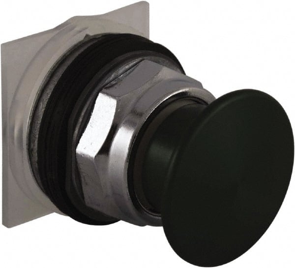 Schneider Electric - 30mm Mount Hole, Extended Mushroom Head, Pushbutton Switch Only - Round, Green Pushbutton, Nonilluminated, Momentary (MO) - Exact Tooling