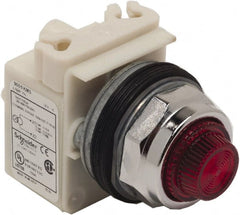 Schneider Electric - 480 VAC Red Lens Indicating Light - Screw Clamp Connector - Exact Tooling