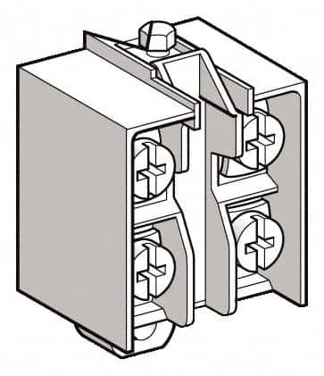 Telemecanique Sensors - NO/NC, 3 Amp, Electrical Switch Contact Block - 240 VAC, For Use with ZCD25, ZCKJ5, ZCKJ5D, ZCKL5, ZCKM5, ZCKS5, ZCP25 - Exact Tooling