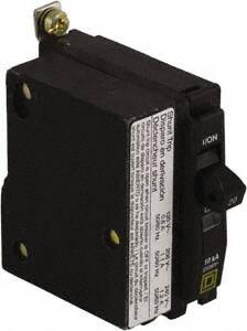 Square D - 15 Amp, 240 VAC, 1 Pole, Bolt On Miniature Circuit Breaker - 14-8 AWG - Exact Tooling
