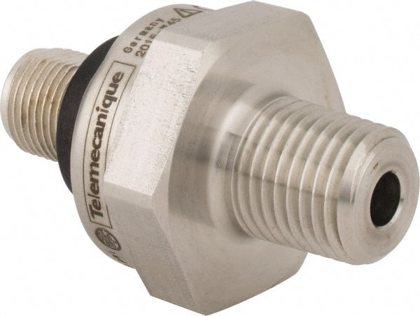 Telemecanique Sensors - 1/4-18 NPT (Male) Connector, 12 to 24 VDC, 300 psi Sensor, Shock and Vibration Resistant, Control Circuit Pressure Sensor - 26mm Long x 30mm Wide, IP65, IP67, IP69, For Use with OsiSense XM - Exact Tooling