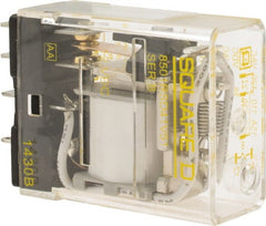 Square D - Electromechanical Plug-in General Purpose Relay - 12 Amp at 240 VAC, SPDT, 12 VDC - Exact Tooling