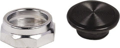 Schneider Electric - Extended Mushroom Head Pushbutton Switch 1-3/8" Snap-In Knob - Black, Round Button, Nonilluminated - Exact Tooling