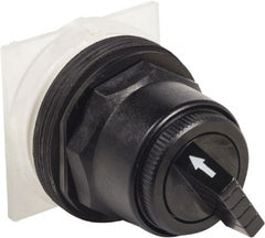 Schneider Electric - 1.18 Inch Mount Hole, 2 Position, Knob and Pushbutton Operated, Selector Switch Only - Black, Momentary (MO), without Contact Blocks, Anticorrosive, Weatherproof, Dust and Oil Resistant - Exact Tooling