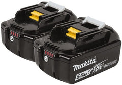 Makita - 18 Volt Lithium-Ion Power Tool Battery - 5 Ahr Capacity, 45 min Charge Time, Series LXT - Exact Tooling